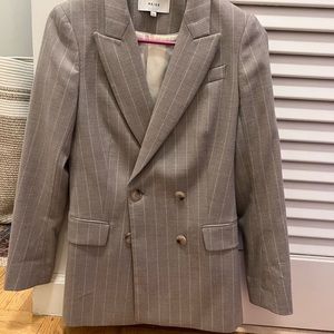 Wool pinstripe blazer